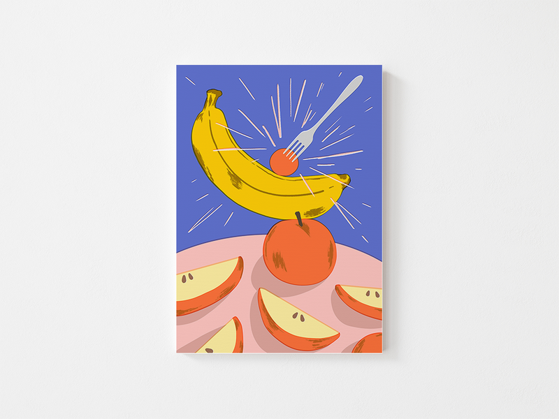 APPLES & BANANA by Elena Boils | DeCasa -海外アートポスター APPLES & BANANA by Elena Boils | DeCasa -海外アートポスター