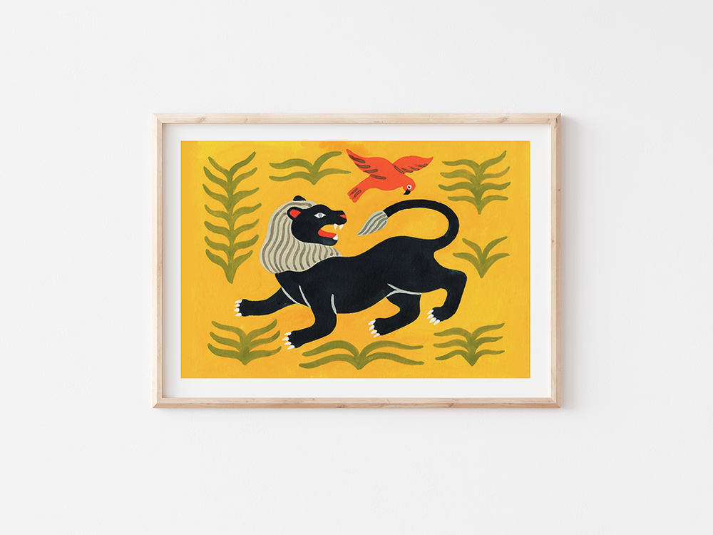 LOSTnFOUNDS★ヴィンテージ★ライオンちゃん★海外★ Lion by Julie Brouant | DeCasa -海外アートポスターセレクトショップ