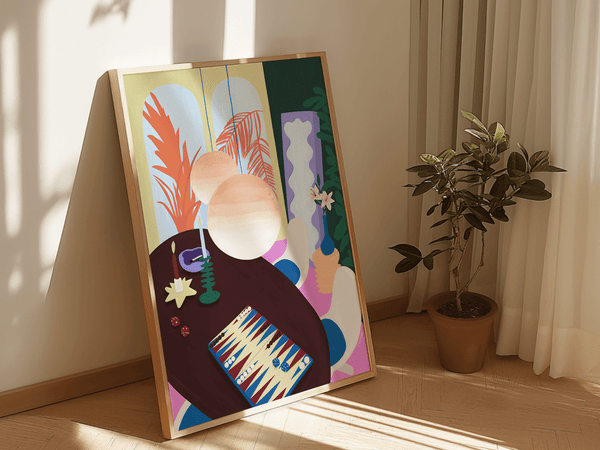 Backgammon（バックギャモン）by Frauke Schyroki | DeCasa -ヨーロッパのアート＆ポスターセレクトショップ | インテリアアート | カラフルアート | 海外ポスター | モダンアート | おしゃれポスター