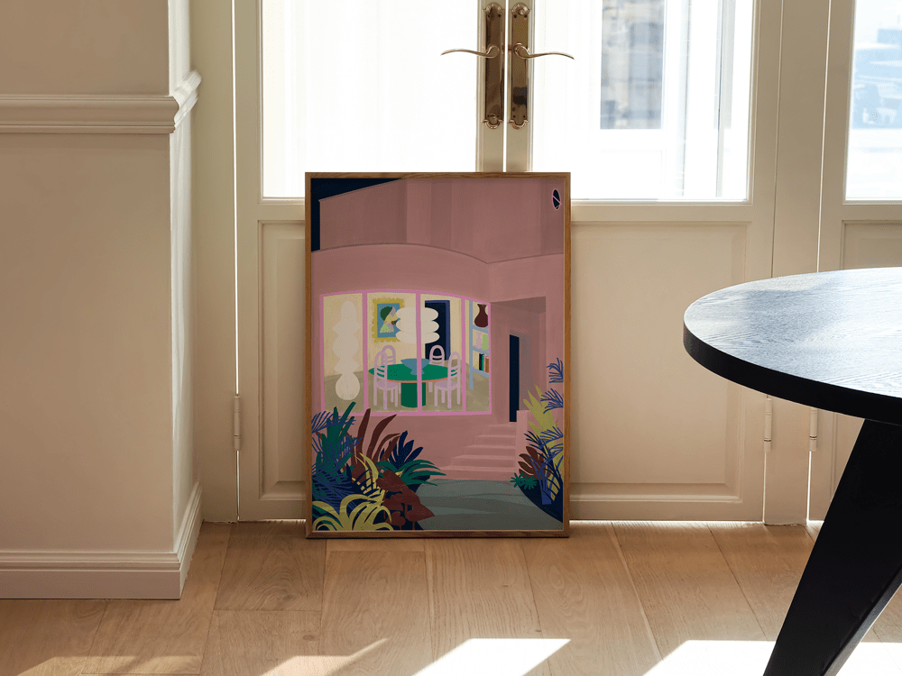 タイムセール！希少★リントンズ 額入り絵画 “On Display” Rainy return on a joyous day – ZiNART STORE