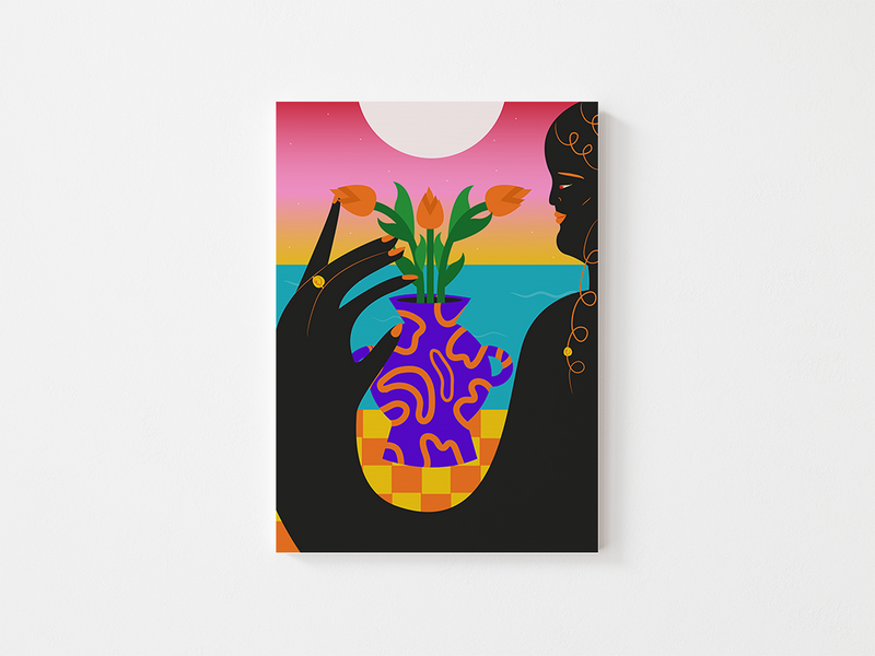 Tropical feel by Alba Blázquez | DeCasa -ヨーロッパのアートポスターセレクトショップ | インテリアアート | 海外ポスター | カラフル | おしゃれポスター  | ポップアート | 夏 | 南国 | スペイン | マドリード