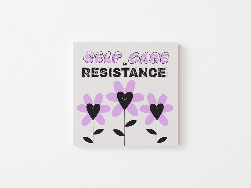 Selfcare is resistance by Alba Blázquez | DeCasa -ヨーロッパのアートポスターセレクトショップ | インテリアアート | 海外ポスター | カラフル | おしゃれポスター  | ポップアート | ベージュ | セルフラブ | スペイン | マドリード