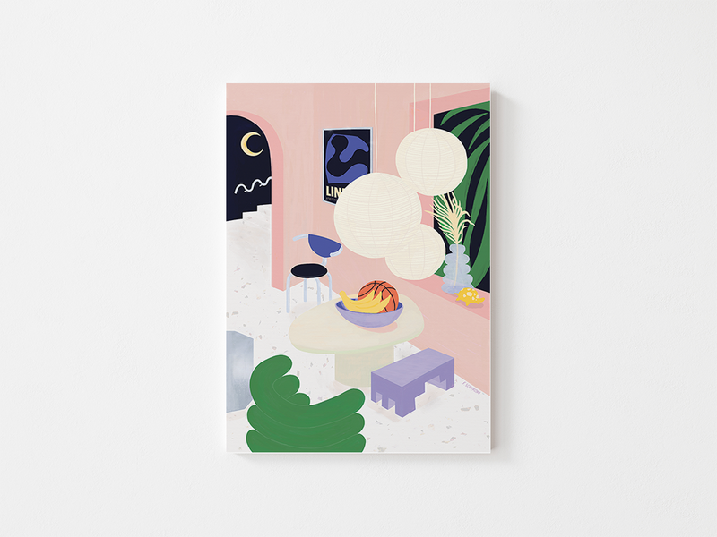 Living room Paper Shades by Frauke Schyroki | DeCasa -ヨーロッパのアート＆ポスターセレクトショップ | おしゃれポスター