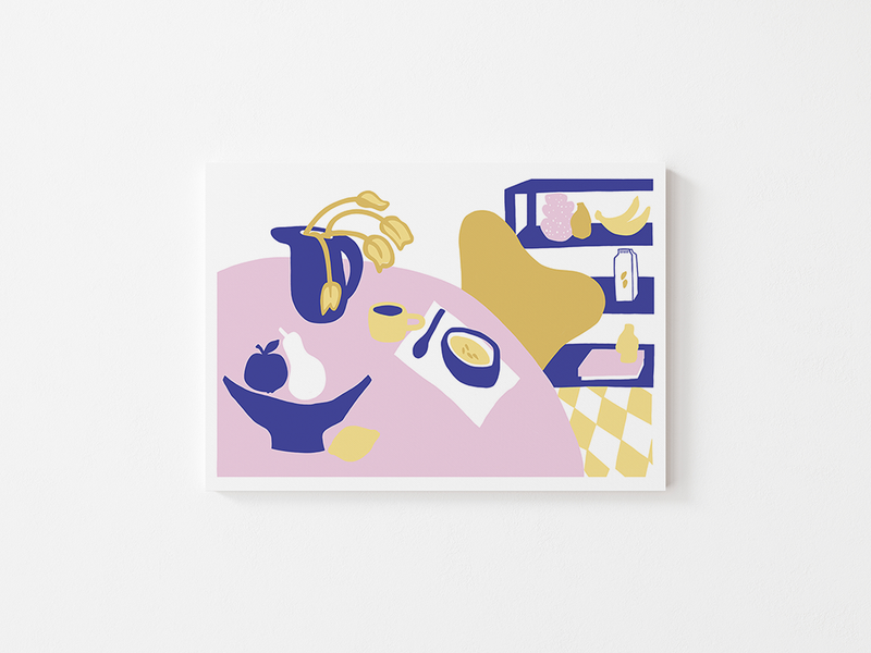 Breakfast in Copenhagen by Frauke Schyroki | DeCasa -ヨーロッパのアート＆ポスターショップ | インテリアアート | カラフルアート | 海外ポスター | モダンアート | ヒュッゲ | 北欧インテリア | おしゃれポスター