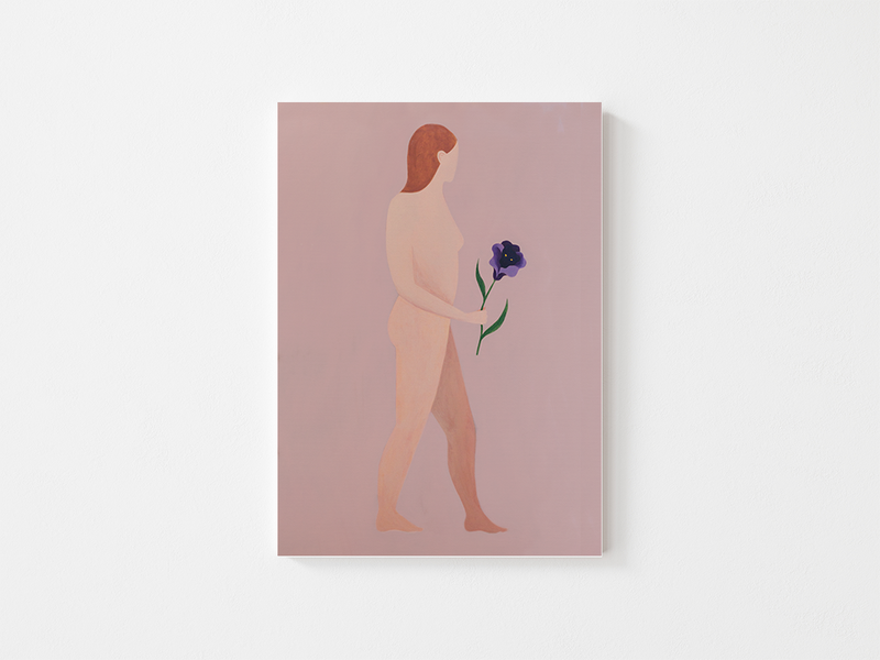 The Panther Flower 『一輪』 by Mari Fedi | DeCasa -ヨーロッパのアート＆ポスターセレクトショップ | インテリアアート | カラフルアート | 海外ポスター | モダンアート | おしゃれポスター | 女性 | イラスト | セルフラブ | セルフケア