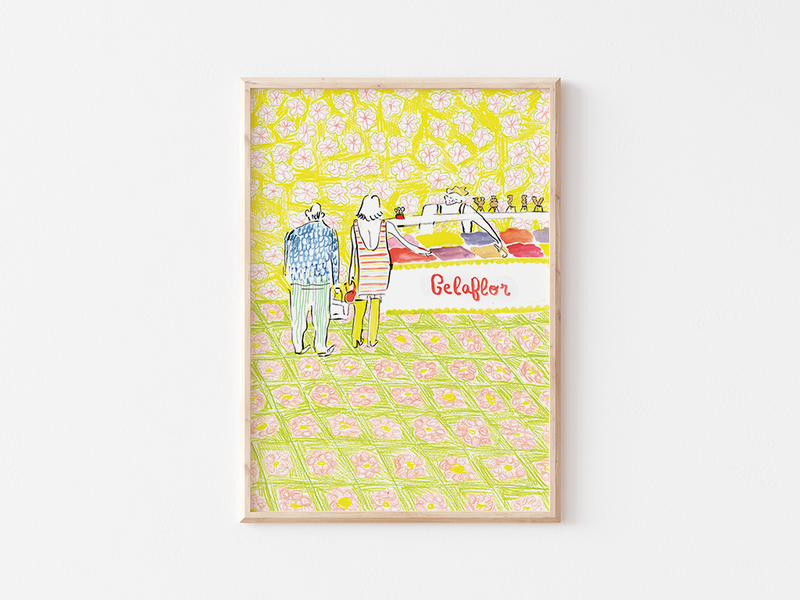 Gelaflor by Marion Bretagne | DeCasa -ヨーロッパのアート＆ポスターショップ | インテリアアート | カラフルアート | 海外ポスター | モダンアート | イラスト | お花 | 食べ物 | おしゃれポスター